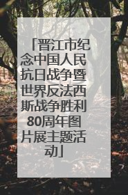 晋江市纪念中国人民抗日战争暨世界反法西斯战争胜利80周年图片展主题活动