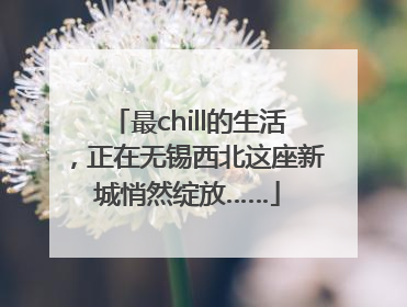 最chill的生活，正在无锡西北这座新城悄然绽放……