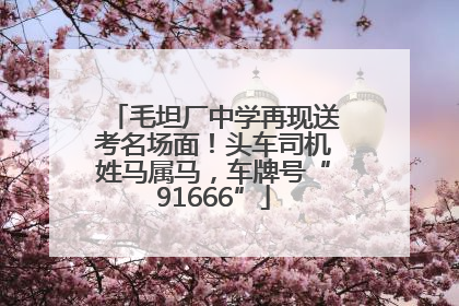 毛坦厂中学再现送考名场面！头车司机姓马属马，车牌号“91666”