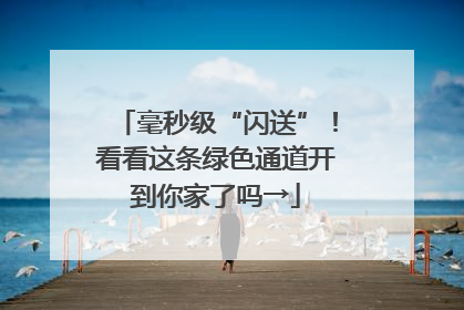 毫秒级“闪送”！看看这条绿色通道开到你家了吗→