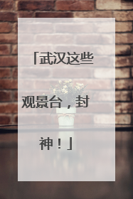 武汉这些观景台，封神！