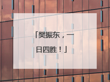 樊振东，一日四胜！