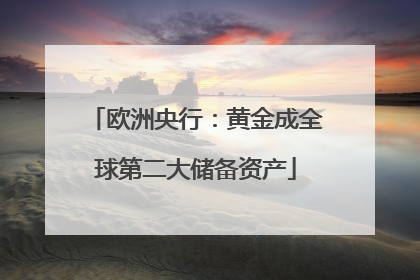 欧洲央行：黄金成全球第二大储备资产