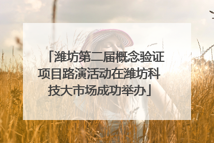 潍坊第二届概念验证项目路演活动在潍坊科技大市场成功举办