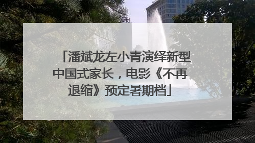 潘斌龙左小青演绎新型中国式家长，电影《不再退缩》预定暑期档