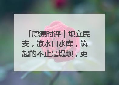 澧源时评｜坝立民安，凉水口水库，筑起的不止是堤坝，更是民心长城