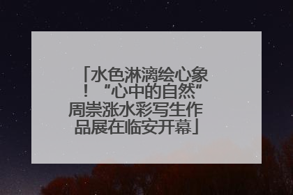 水色淋漓绘心象！“心中的自然”周崇涨水彩写生作品展在临安开幕