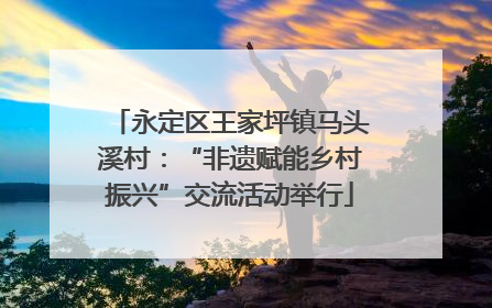 永定区王家坪镇马头溪村：“非遗赋能乡村振兴”交流活动举行