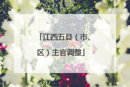 江西五县（市、区）主官调整