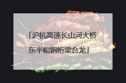 沪杭高速长山河大桥东半幅钢桁梁合龙