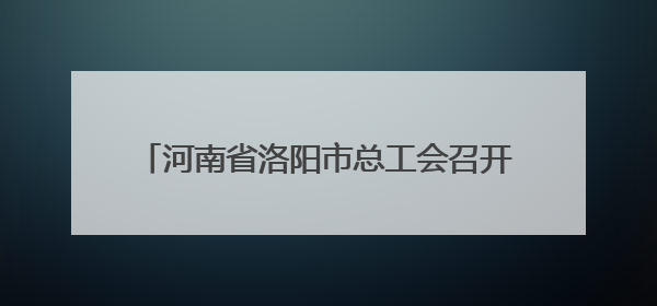 河南省洛阳市总工会召开乡村振兴工作座谈交流会
