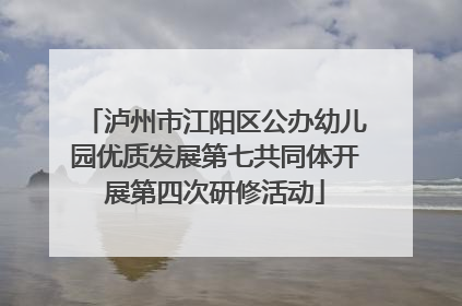 泸州市江阳区公办幼儿园优质发展第七共同体开展第四次研修活动