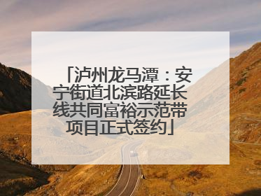泸州龙马潭：安宁街道北滨路延长线共同富裕示范带项目正式签约