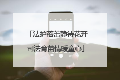 法护蓓蕾静待花开 司法育苗情暖童心