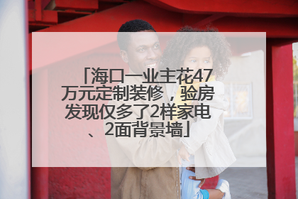 海口一业主花47万元定制装修，验房发现仅多了2样家电、2面背景墙