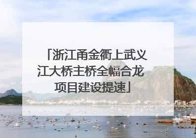 浙江甬金衢上武义江大桥主桥全幅合龙 项目建设提速