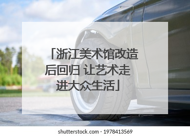 浙江美术馆改造后回归 让艺术走进大众生活