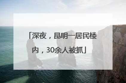 深夜，昆明一居民楼内，30余人被抓
