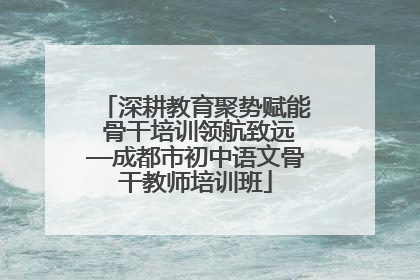 深耕教育聚势赋能 骨干培训领航致远—成都市初中语文骨干教师培训班