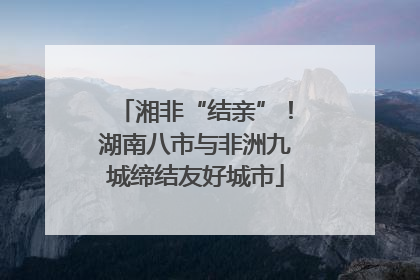 湘非“结亲”！湖南八市与非洲九城缔结友好城市