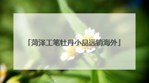 菏泽工笔牡丹小品远销海外