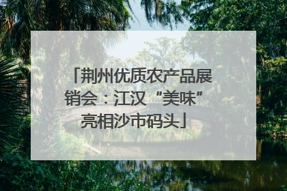 荆州优质农产品展销会：江汉“美味”亮相沙市码头