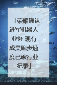 荣耀确认进军机器人业务 现有成果跑步速度已破行业纪录
