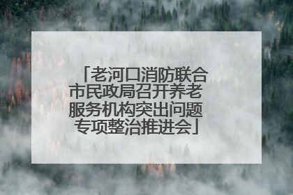 老河口消防联合市民政局召开养老服务机构突出问题专项整治推进会