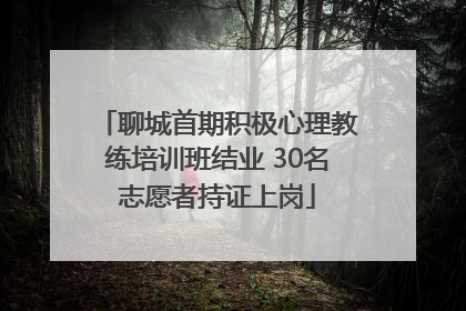 聊城首期积极心理教练培训班结业 30名志愿者持证上岗