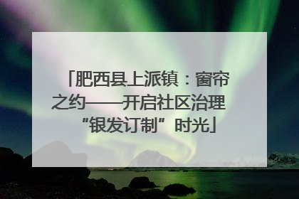 肥西县上派镇：窗帘之约——开启社区治理“银发订制”时光