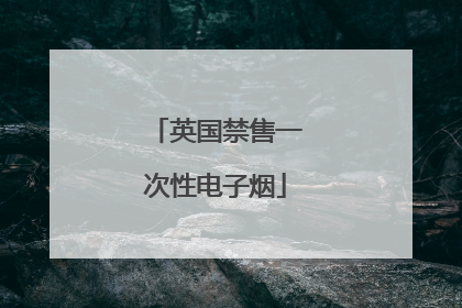 英国禁售一次性电子烟