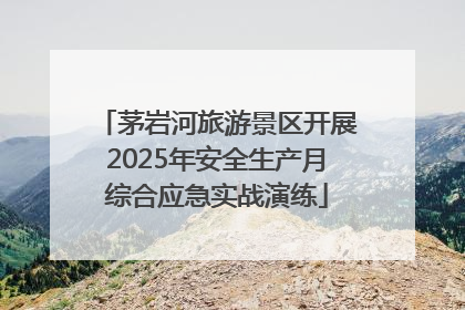 茅岩河旅游景区开展2025年安全生产月综合应急实战演练