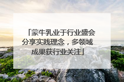 蒙牛乳业于行业盛会分享实践理念，多领域成果获行业关注