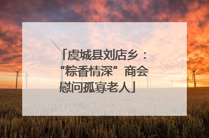 虞城县刘店乡：“粽香情深”商会慰问孤寡老人
