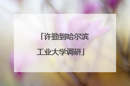 许勤到哈尔滨工业大学调研
