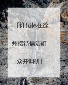 许昆林在徐州接待信访群众并调研