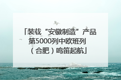 装载“安徽制造”产品 第5000列中欧班列（合肥）鸣笛起航