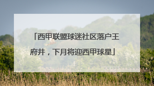 西甲联盟球迷社区落户王府井，下月将迎西甲球星