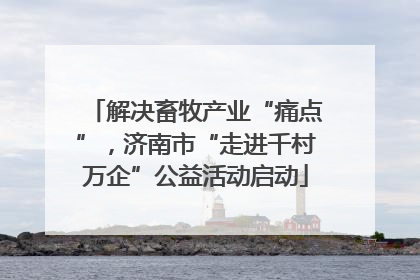 解决畜牧产业“痛点”，济南市“走进千村万企”公益活动启动