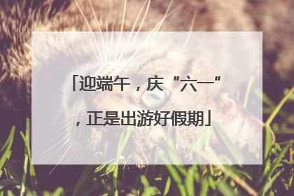 迎端午，庆“六一”，正是出游好假期