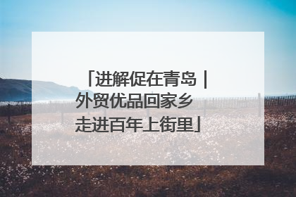 进解促在青岛｜外贸优品回家乡 走进百年上街里