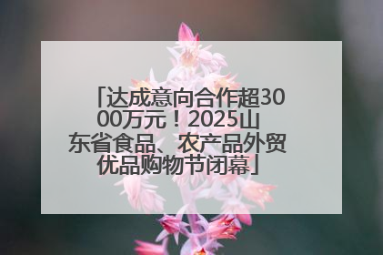 达成意向合作超3000万元！2025山东省食品、农产品外贸优品购物节闭幕