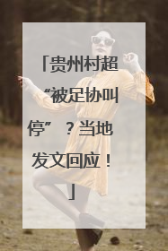 贵州村超“被足协叫停”？当地发文回应！