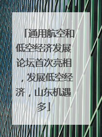 通用航空和低空经济发展论坛首次亮相，发展低空经济，山东机遇多