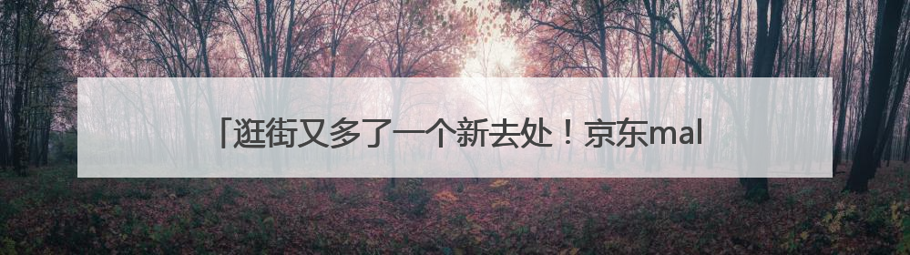 逛街又多了一个新去处！京东mall双井店开业！碧云泉强势入驻！
