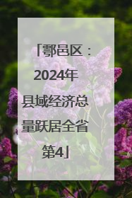 鄠邑区：2024年县域经济总量跃居全省第4