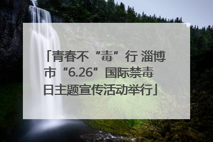 青春不“毒”行 淄博市“6.26”国际禁毒日主题宣传活动举行