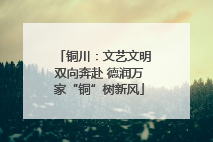 铜川：文艺文明双向奔赴 德润万家“铜”树新风