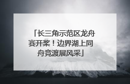 长三角示范区龙舟赛开桨！边界湖上同舟竞渡展风采