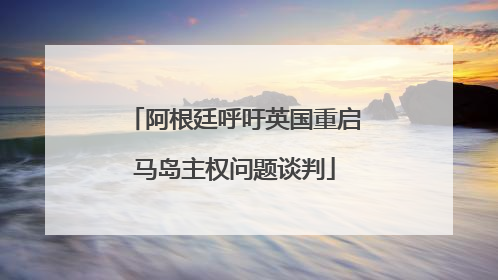 阿根廷呼吁英国重启马岛主权问题谈判